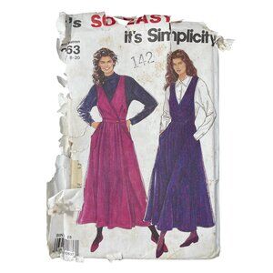 Vintage Simplicity Sewing Pattern 9963 Misses Easy Jumper Size 8-20 Retro UNCUT